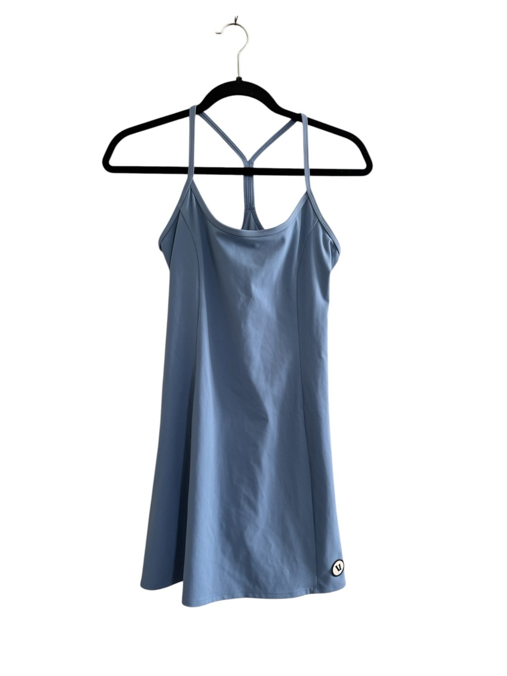 Vuori One Shot Tennis Dress Isle Blue small built in shorts shelf bra #NE312